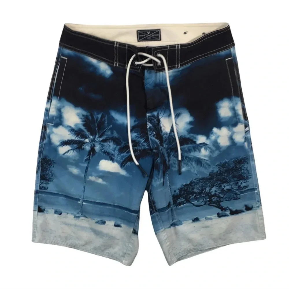 SH32 American Eagle Palm Tree Board Shorts XS